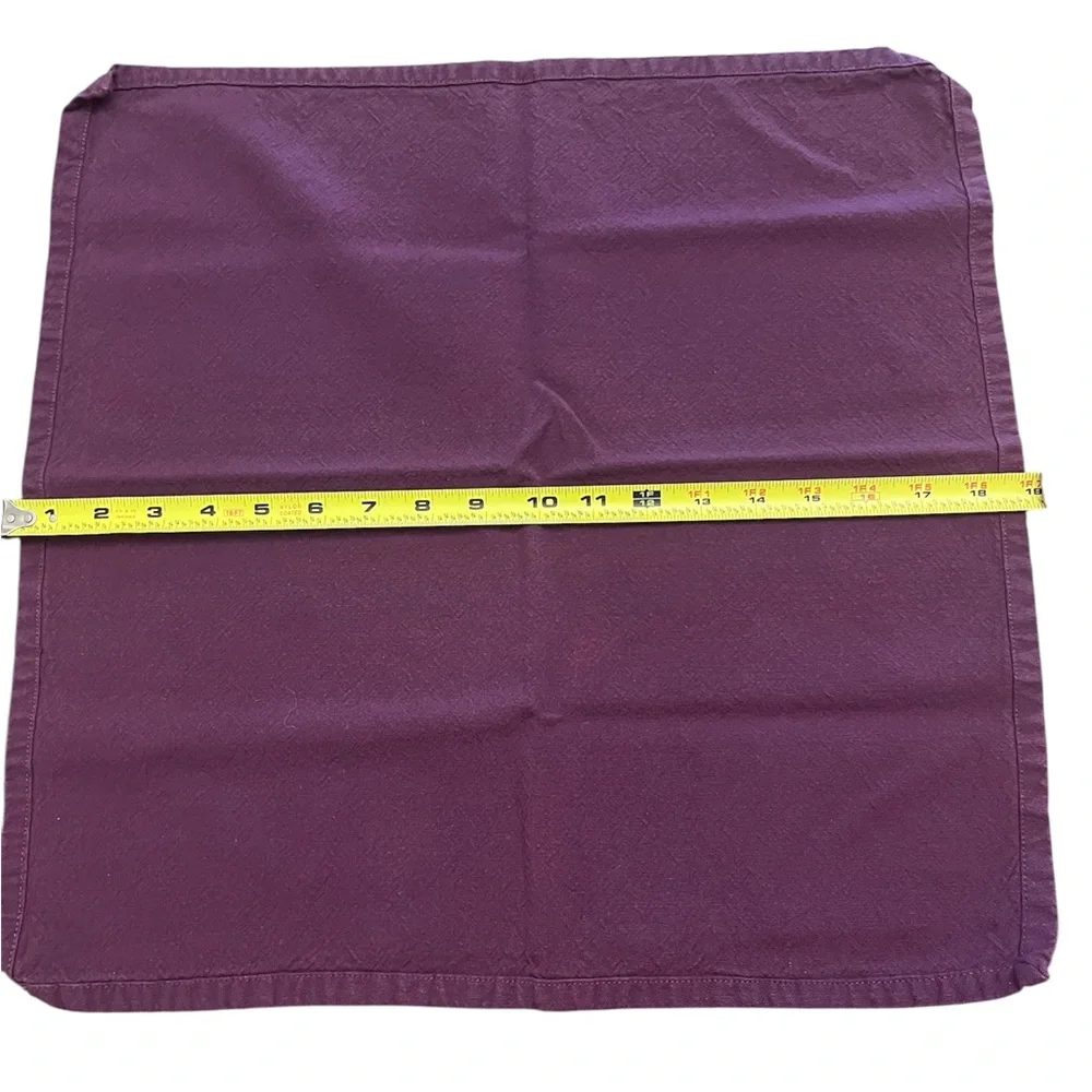 💜💜6 Placemats & 6 Dinner Napkins Set Brownstone Gallery Ribbed Stripe Purple Tan - Picture 5 of 6